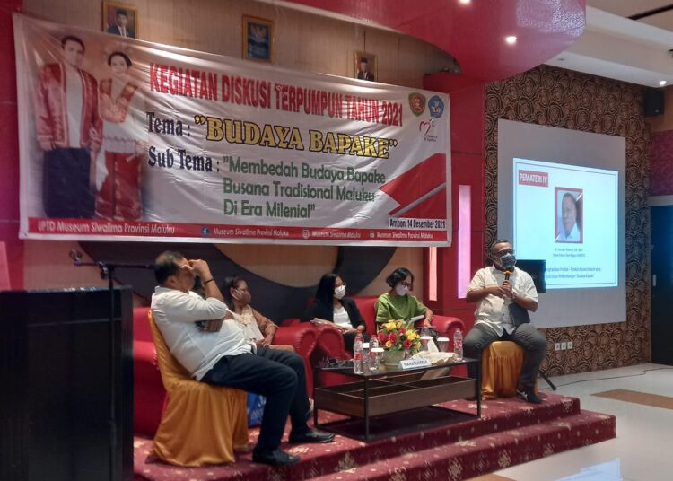 Museum Siwalima Maluku, menggelar diskusi Budaya Bapake, Selasa (14/12/21) di salah satu hotel di Kota Ambon, menghadirkan sejumlah pakar dengan latar belakang berbeda.