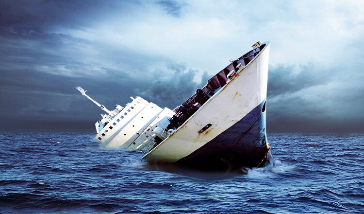 Ilustrasi kapal tenggelam. (Foto: Istimewa)