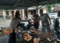 Polsek Baguala Berbagi, Bubur Kacang Hijau dan Kolak Pisang Jadi Menu Berbuka Puasa