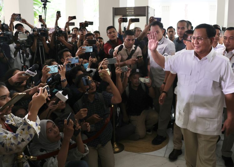 Ketua Umum Partai Gerindra yang juga bakal calon presiden Prabowo Subianto  menghadiri Rapat Pimpinan Nasional (Rapimnas) di The Dharmawangsa, Jakarta, Senin (23/10/2023). FOTO : ISTIMEWA