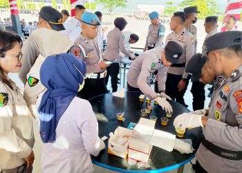 Antisipasi Narkoba Polda Maluku Cek Rutin Personel