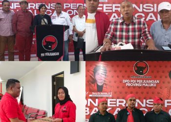 Pilkada Maluku, Rahawarin, Tetelepta, Vanath dan Latuconsina Ambil Formulir Pendaftaran di PDIP