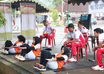 Tersisa 108 Casis Bintara Polri Uji Kesamaptaan Jasmani di Ambon