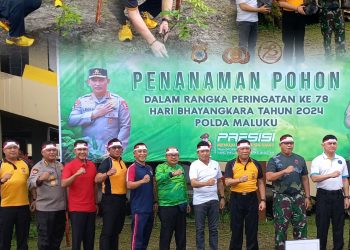 Semarak Olahraga dan Tanam Pohon Jelang HUT Polri di Ambon