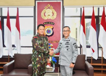 Kabakamla Zona Maritim Timur Pamit ke Kapolda Maluku