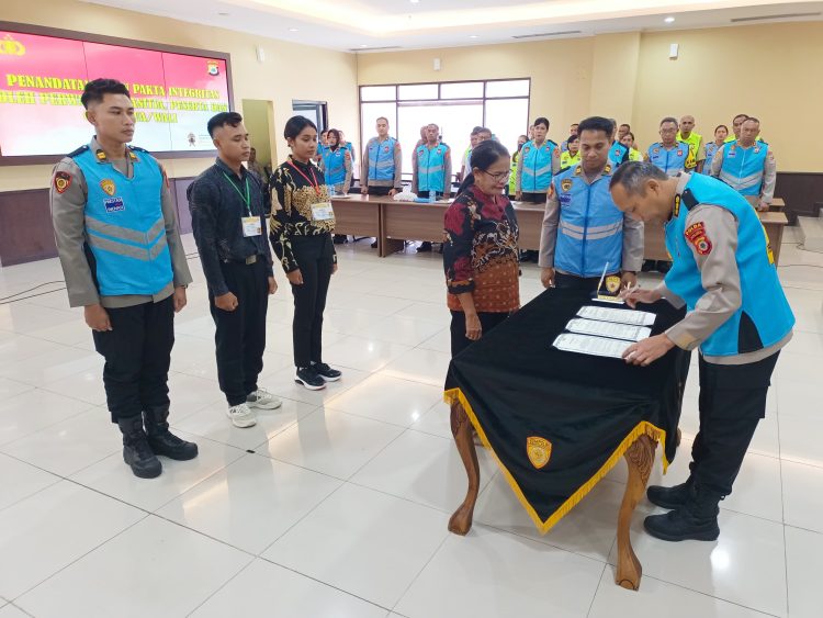 74 Peserta Seleksi Bakomsus Polri di Maluku Ikut Penandatanganan Pakta Integritas