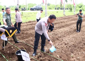 Tanam 3000 Bibit Jagung di Dusun Hulung, Kapolda: Kita Dukung Ketahanan Pangan