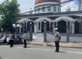 Polwan Amankan Pelaksanaan Shalat Jumat di Beberapa Masjid di Ambon