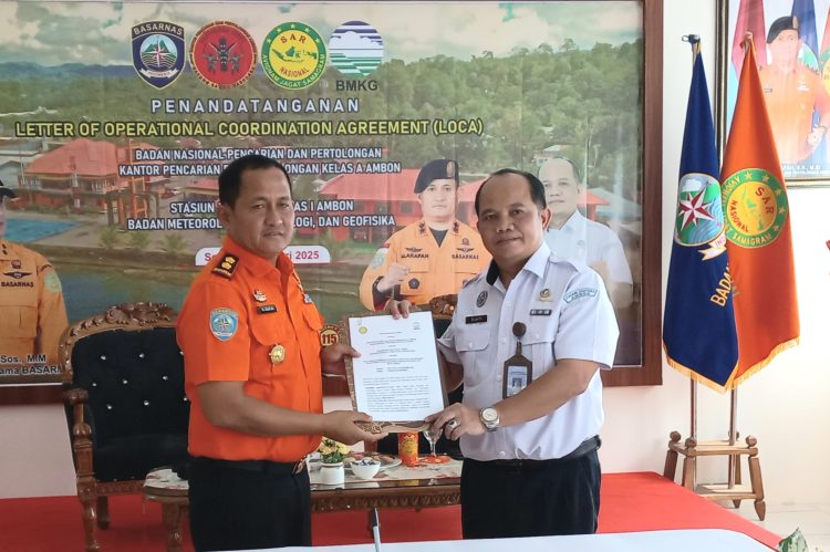 Perkuat Sinergitas Basarnas Ambon Teken LCO Bersama BMKG