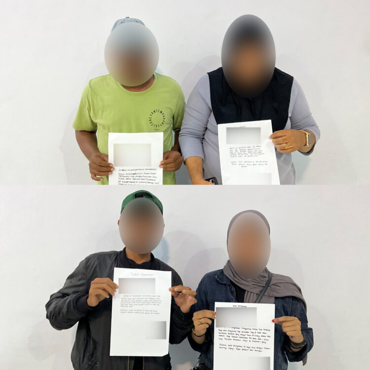 Dua Pasangan Mesum Diamankan Polisi, Janji tak akan Ulangi