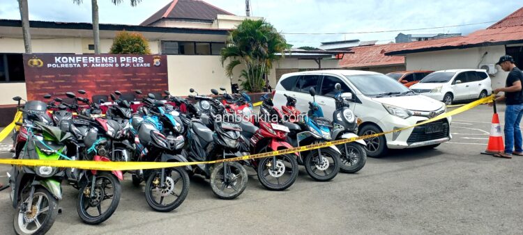 Lima Komplotan Curanmor di Ambon Dibekuk, Polisi Temukan 25 Motor Curian