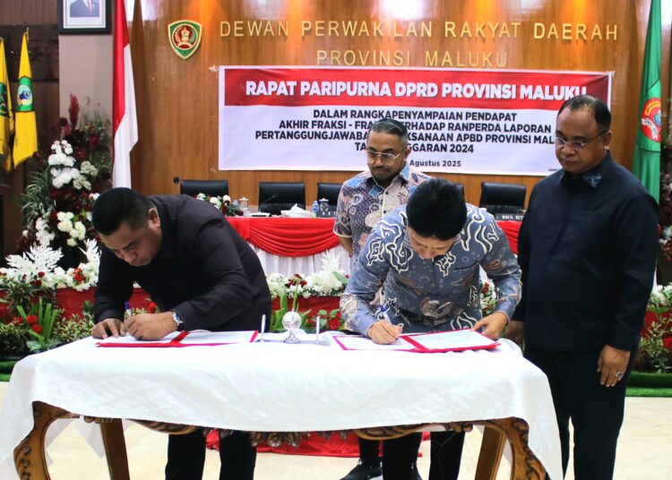 Sembilan Fraksi di DPRD Maluku Terima Ranperda LPJ APBD 2024 dengan Catatan Ini