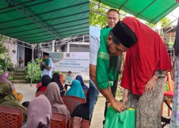 Rovik Afifudin Bagikan Ribuan Paket Sembako Kepada Janda, Lansia dan Anak Yatim