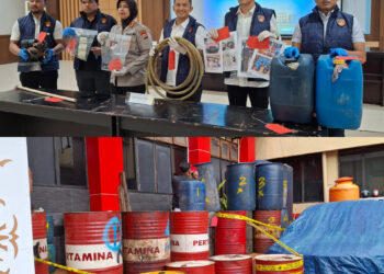 Polisi Amankan Belasan Drum Berisi Ribuan Liter Minyak Subsidi Oplosan di Ambon